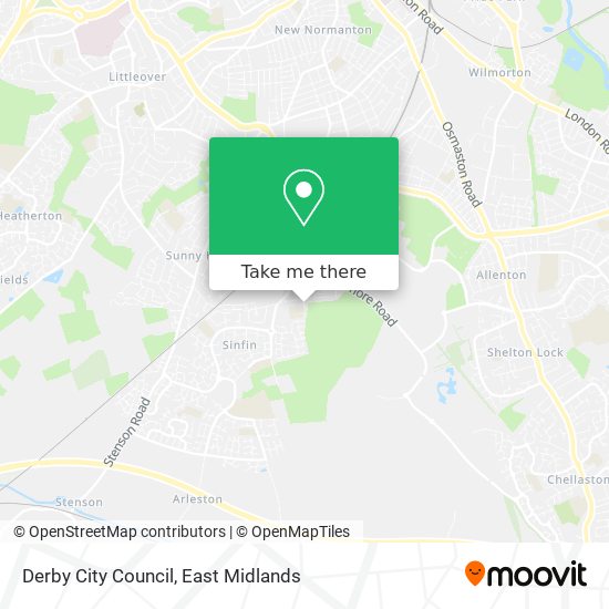 Derby City Council map