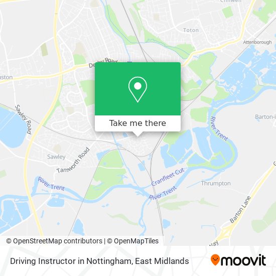 Driving Instructor in Nottingham map