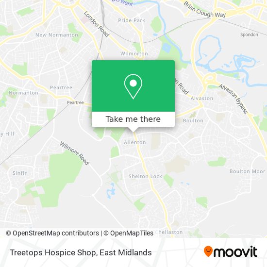 Treetops Hospice Shop map