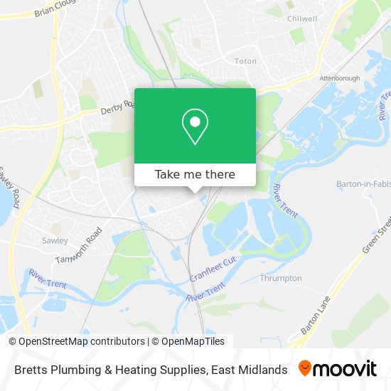 Bretts Plumbing & Heating Supplies map