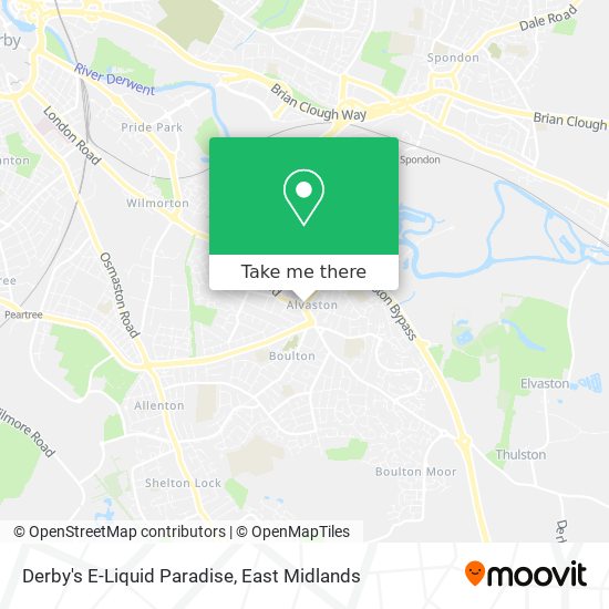 Derby's E-Liquid Paradise map