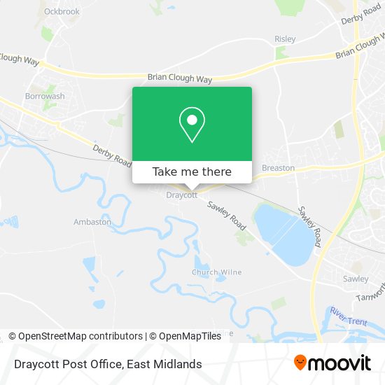 Draycott Post Office map