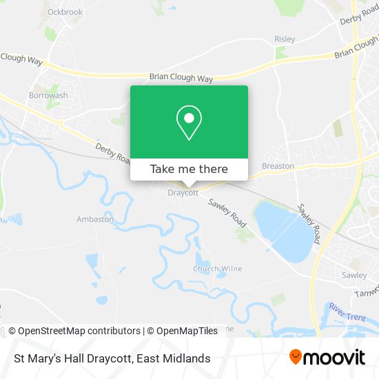 St Mary's Hall Draycott map