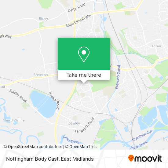 Nottingham Body Cast map