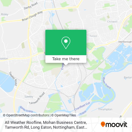 All Weather Roofline, Mohan Business Centre, Tamworth Rd, Long Eaton, Nottingham map