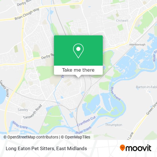 Long Eaton Pet Sitters map