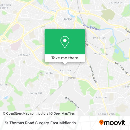 St Thomas Road Surgery map
