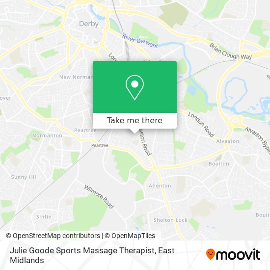 Julie Goode Sports Massage Therapist map