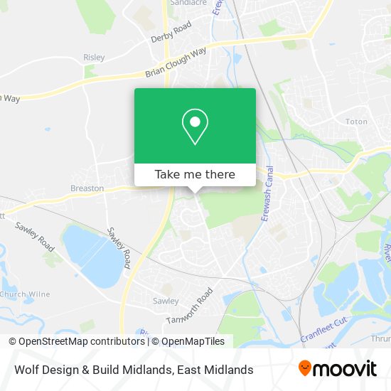 Wolf Design & Build Midlands map