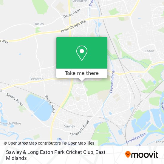 Sawley & Long Eaton Park Cricket Club map