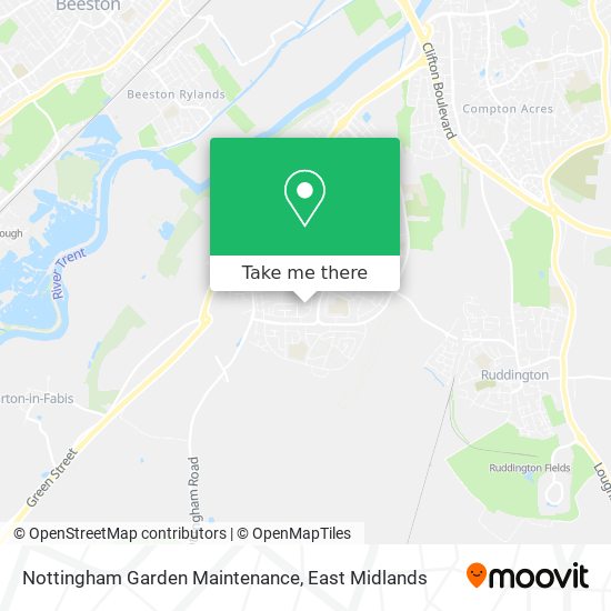 Nottingham Garden Maintenance map