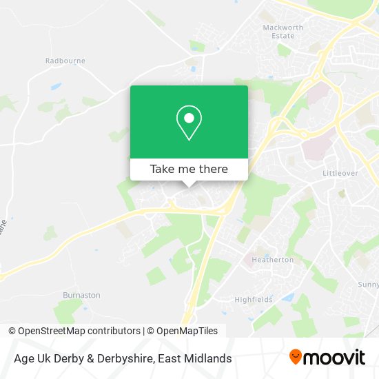 Age Uk Derby & Derbyshire map
