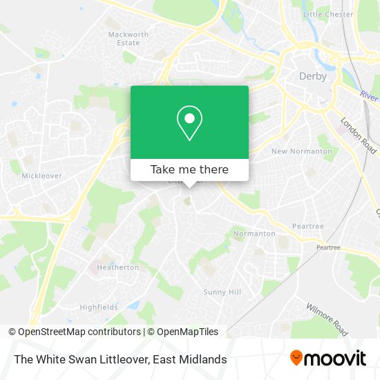 The White Swan Littleover map