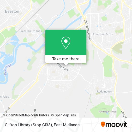 Clifton Library (Stop Cl33) map