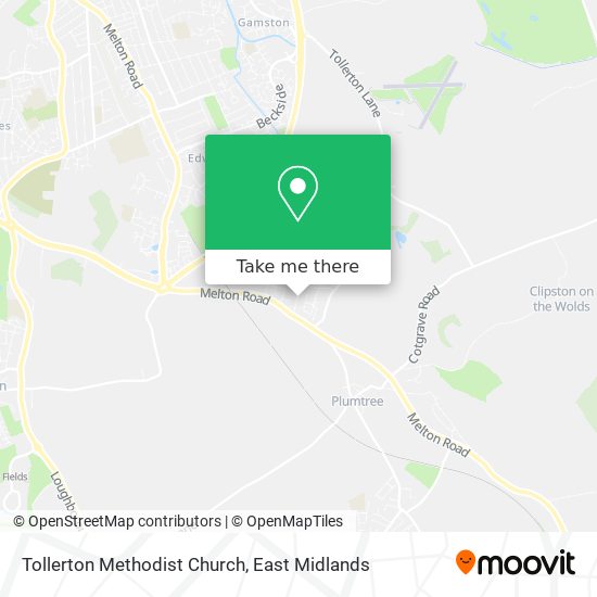 Tollerton Methodist Church map