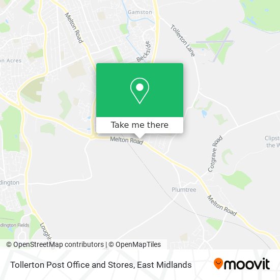 Tollerton Post Office and Stores map