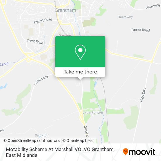 Motability Scheme At Marshall VOLVO Grantham map