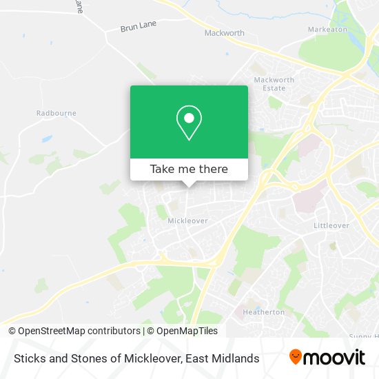 Sticks and Stones of Mickleover map