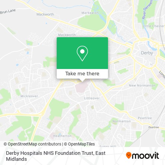 Derby Hospitals NHS Foundation Trust map