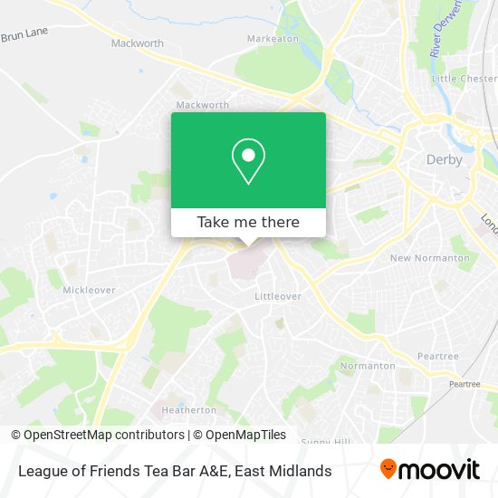 League of Friends Tea Bar A&E map