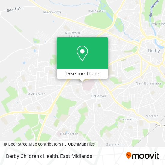 Derby Children's Health map