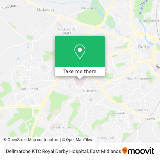 Delimarche KTC Royal Derby Hospital map