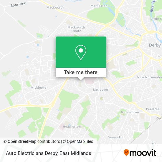 Auto Electricians Derby map