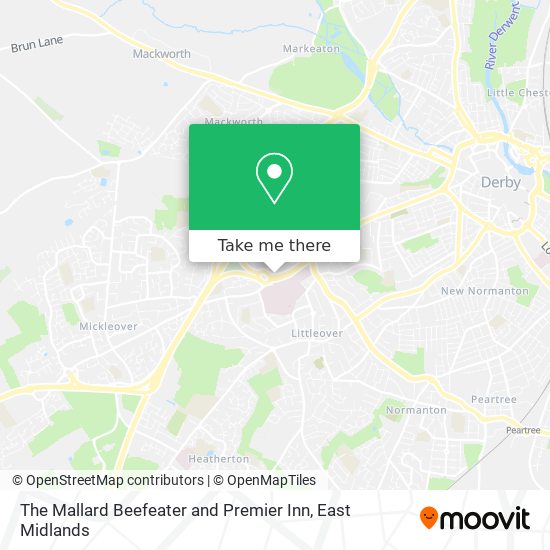 The Mallard Beefeater and Premier Inn map