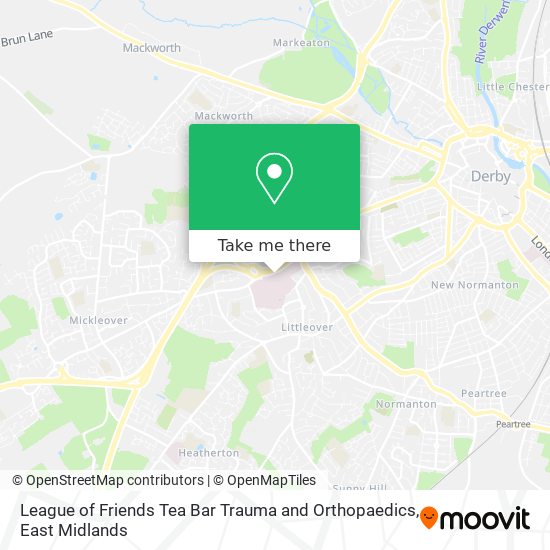 League of Friends Tea Bar Trauma and Orthopaedics map