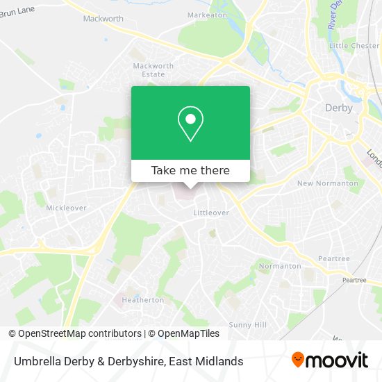 Umbrella Derby & Derbyshire map