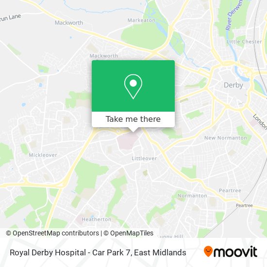 Royal Derby Hospital - Car Park 7 map