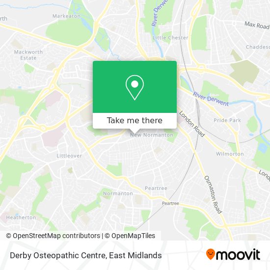 Derby Osteopathic Centre map