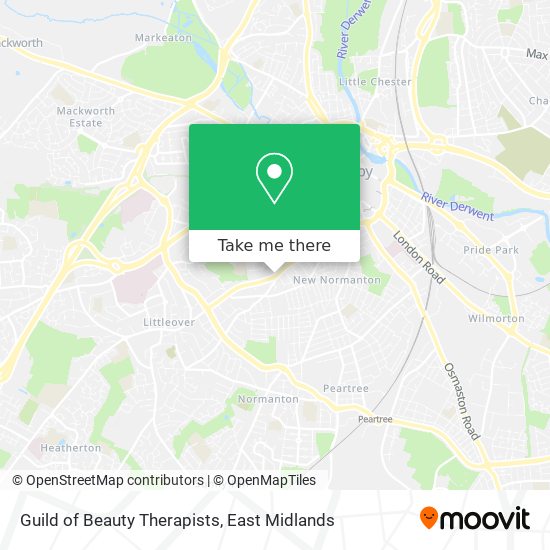 Guild of Beauty Therapists map