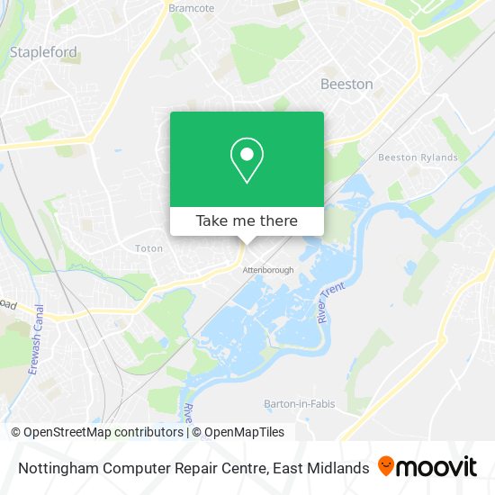 Nottingham Computer Repair Centre map