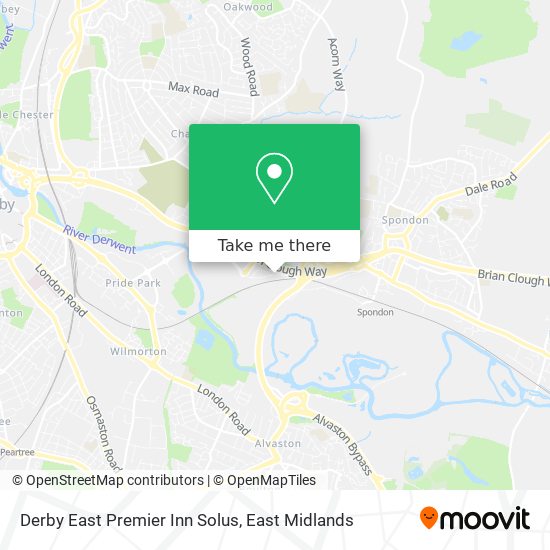 Derby East Premier Inn Solus map