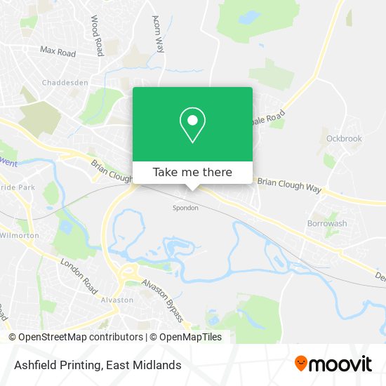 Ashfield Printing map