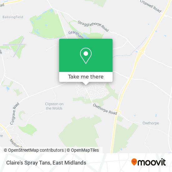 Claire's Spray Tans map