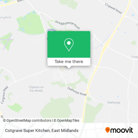 Cotgrave Super Kitchen map