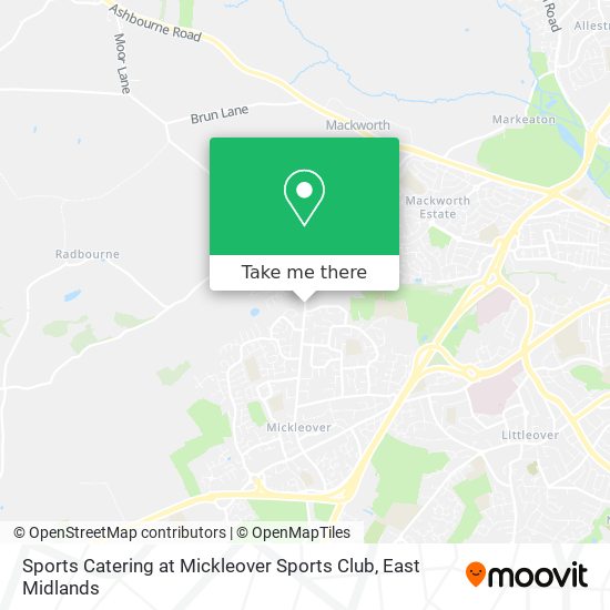 Sports Catering at Mickleover Sports Club map