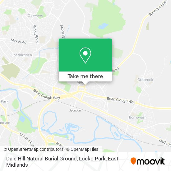 Dale Hill Natural Burial Ground, Locko Park map