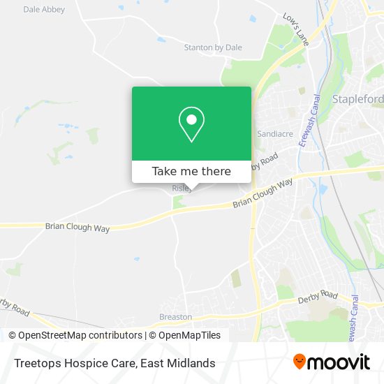 Treetops Hospice Care map