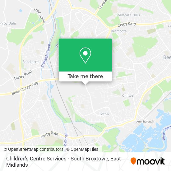 Children's Centre Services - South Broxtowe map