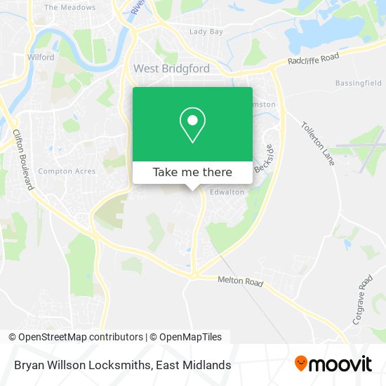 Bryan Willson Locksmiths map