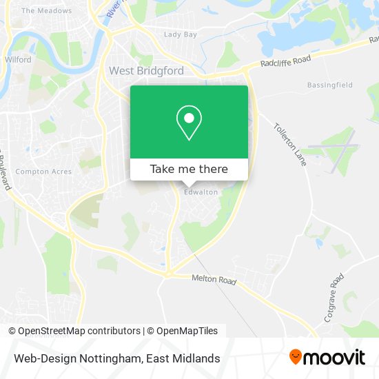 Web-Design Nottingham map