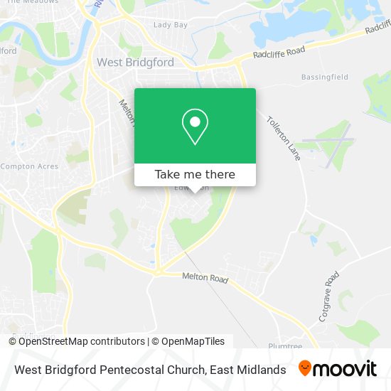 West Bridgford Pentecostal Church map