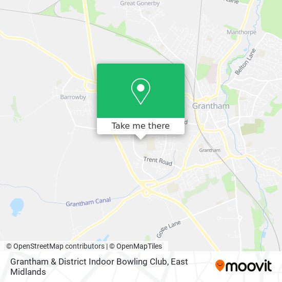 Grantham & District Indoor Bowling Club map