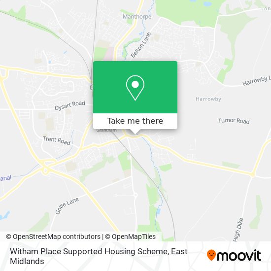 Witham Place Supported Housing Scheme map