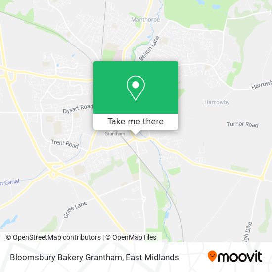 Bloomsbury Bakery Grantham map