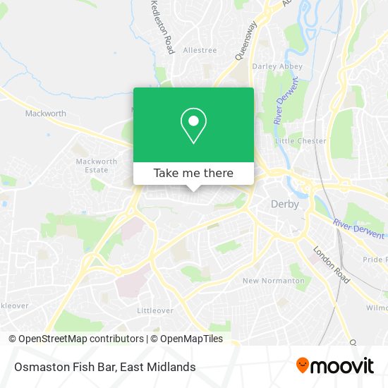 Osmaston Fish Bar map