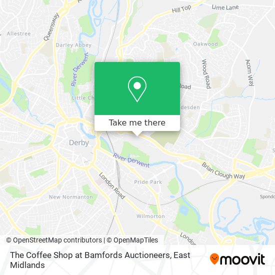 The Coffee Shop at Bamfords Auctioneers map